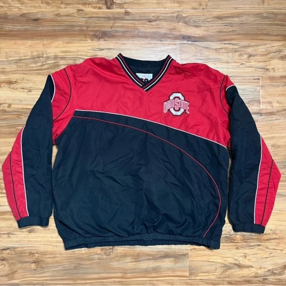 Vintage Ohio State Buckeyes 58 Sports Pullover‎ Lined XXL Windbreaker Jacket Y2K